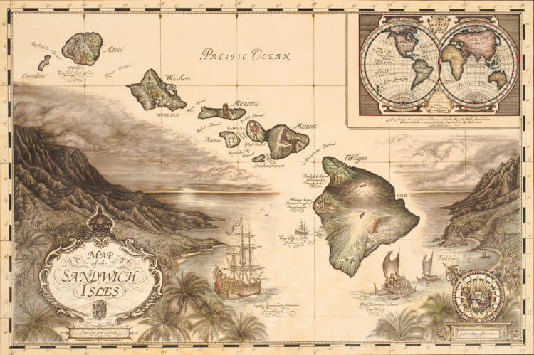 胡克船长绘制的地图